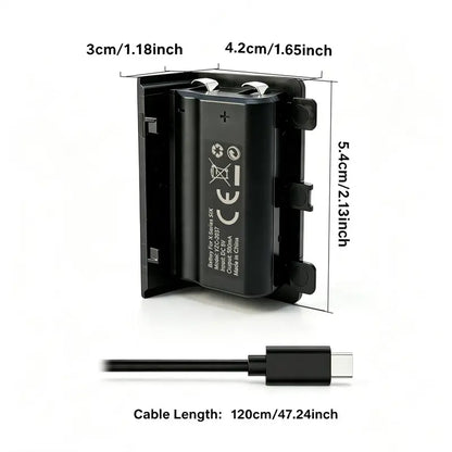 Tuodes 1200Mah Console Accessory Gamepad Battery Pack, +15H Power, USB Cable for Xbox Series X/S Gaming Controller Enhanced Gameplay