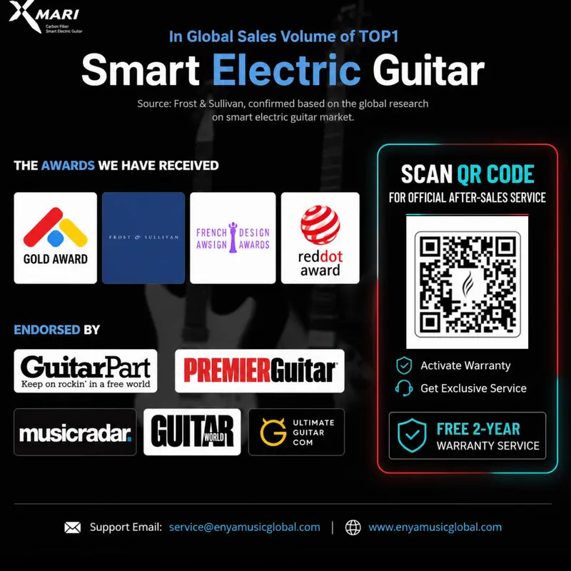 Xmari Smart Electric Guitar Kit - Carbon Fiber Body, Alnico Pickups with Coil Split, 4 DSP Effects, No Built-In Amp, USB-C OTG Recording, Headphone Jack, App Control, Super Strat Design for Creating, Gig Bag, Strap, Cable & Picks #Backtoschool