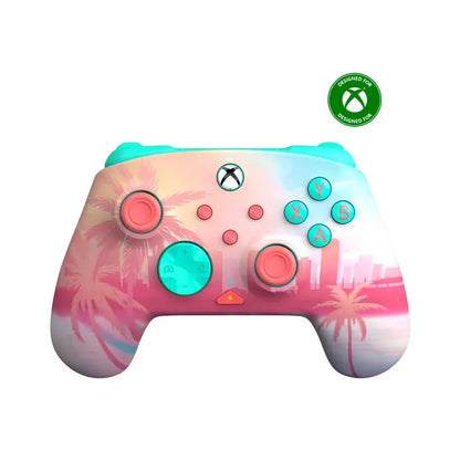 Turtle Beach Pacific Skyline Wireless Gaming Controller for Xbox, PC, Smartphone & Mobile Devices - RGB Lighting, TMR Thumbsticks, Dual Rumble Motors, Mappable Back Buttons, Bluetooth Connection, Rechargeable, Included Cable, City-Ready, Gifts for Him