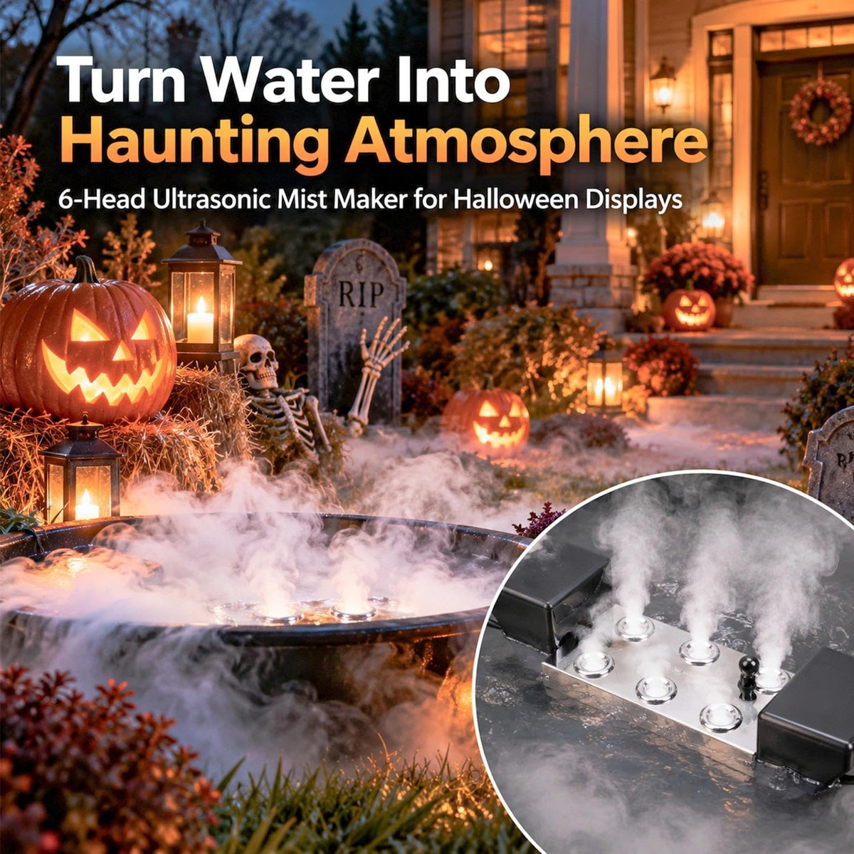 Ultrasonic Mist Maker Fogger Machine, Industrial Humidifier Fog Machine