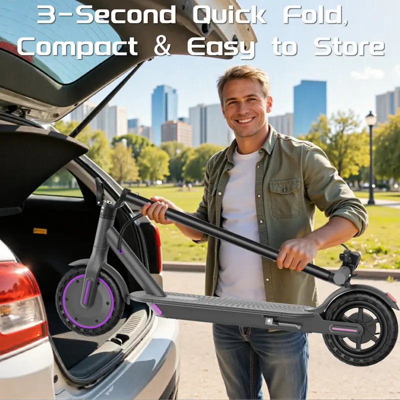 【Aopo】Motorized Scooter for Adults - 350W Motor, 36V Battery, Max 19Mph Speed, 15-Mile Range, 3-Speed Modes, App-Controlled, Dual ABS Brakes, Multifunctional Compact Foldable, Aluminum Portable Frame, 14.8 Kg, 42 X 17 X 18 Inches, Ideal Gift for Teens+
