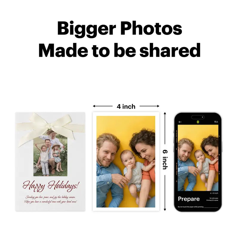 KODAK Dock plus 4X6'' Photo Printer, 50 Sheets, Docking & Bluetooth Smartphone Printer for Iphone & Android, Instant Color Prints, 4PASS Dye Sublimation