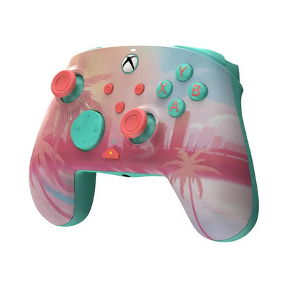 Turtle Beach Pacific Skyline Wireless Gaming Controller for Xbox, PC, Smartphone & Mobile Devices - RGB Lighting, TMR Thumbsticks, Dual Rumble Motors, Mappable Back Buttons, Bluetooth Connection, Rechargeable, Included Cable, City-Ready, Gifts for Him