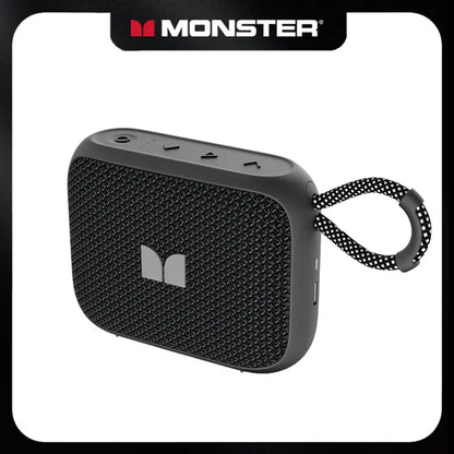 Monster S520 Compact Portable Wireless Bluetooth Speaker - Deep Bass Audio Device with IPX7 Waterproof, Bluetooth 6.0, 16H Playtime, TWS Stereo Pairing, Hands-Free Calls, Sound Upgrade for Beach, Camping (Audio, Mini Instant, Modern)