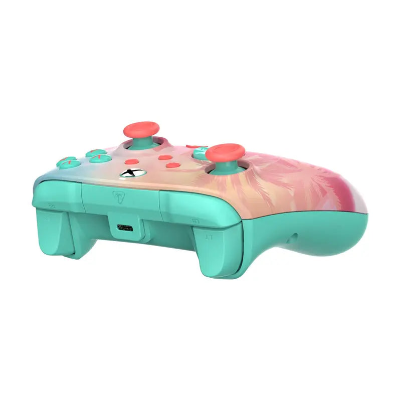 Turtle Beach Pacific Skyline Wireless Gaming Controller for Xbox, PC, Smartphone & Mobile Devices - RGB Lighting, TMR Thumbsticks, Dual Rumble Motors, Mappable Back Buttons, Bluetooth Connection, Rechargeable, Included Cable, City-Ready, Gifts for Him