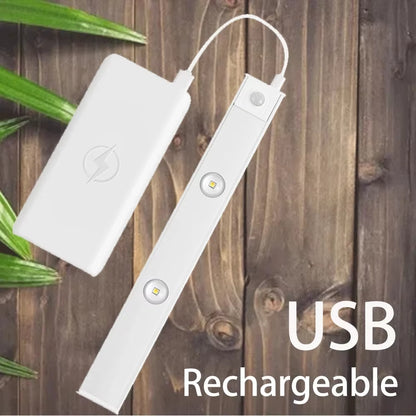 LED Cabinet Night Light Motion Sensor Wireless Ultra Thin under Cabinet Lamp for Kitchen Bedroom Wardrobe Indoor Lighting