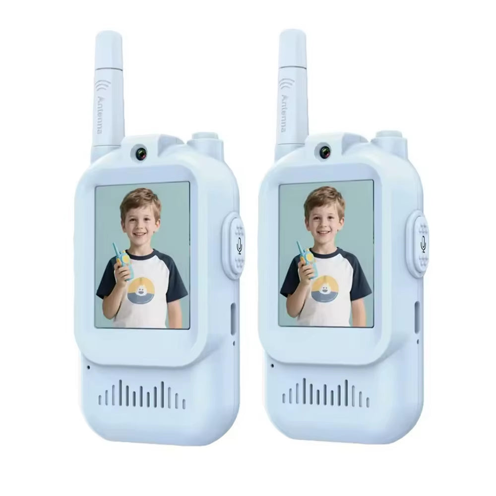 Video Walkie Talkies for Kids 2 Pack Rechargeable Toddler Toys for Indoor Camping Travel Birthday Gfits for Kids Ages 3-12