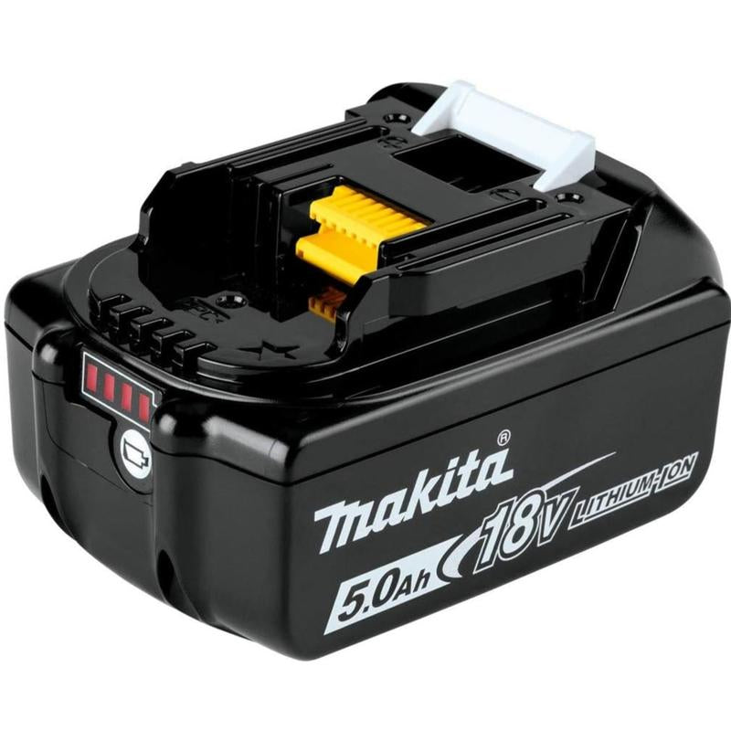 Makita BL1850B 18V LXT Lithium-Ion 5.0Ah Slide-Style Batteries - 2-Pack High Capacity Power Tool Accessories, Fast Charging, Rapid Optimum Charger Compatible, Self-Discharge Resistant, Smart-Charging System